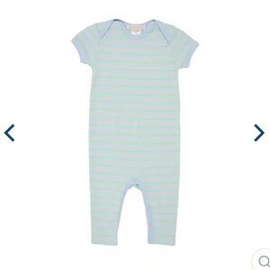 The Beaufort Bonnet Company TBBC Walt’s Warm Onesie Sewanee Stripe 12-18M